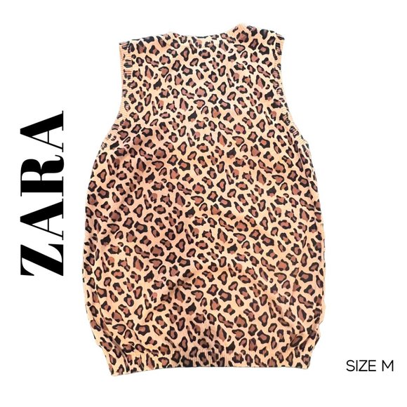 ZARA CHEETAH SLEEVELESS SHELL - Picture 2 of 3